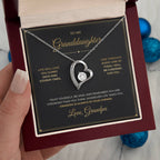To My Granddaughter – From Grandpa – Forever Love Necklace