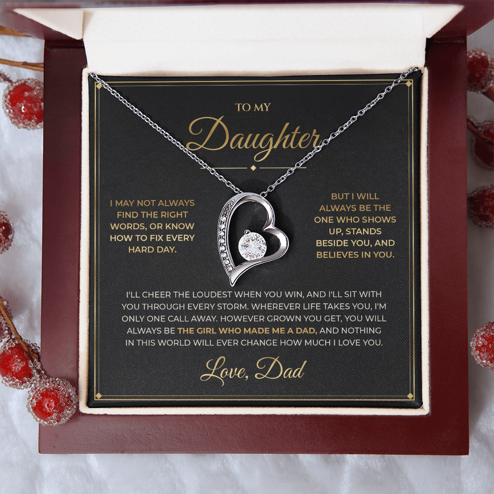 To My Daughter – From Dad – Forever Love Necklace