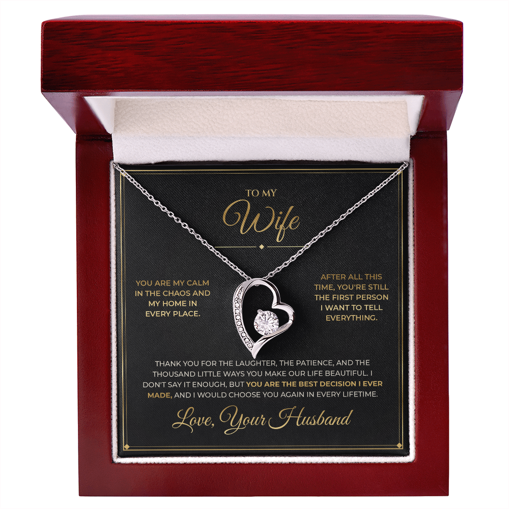 To My Wife – From Husband – Forever Love Necklace