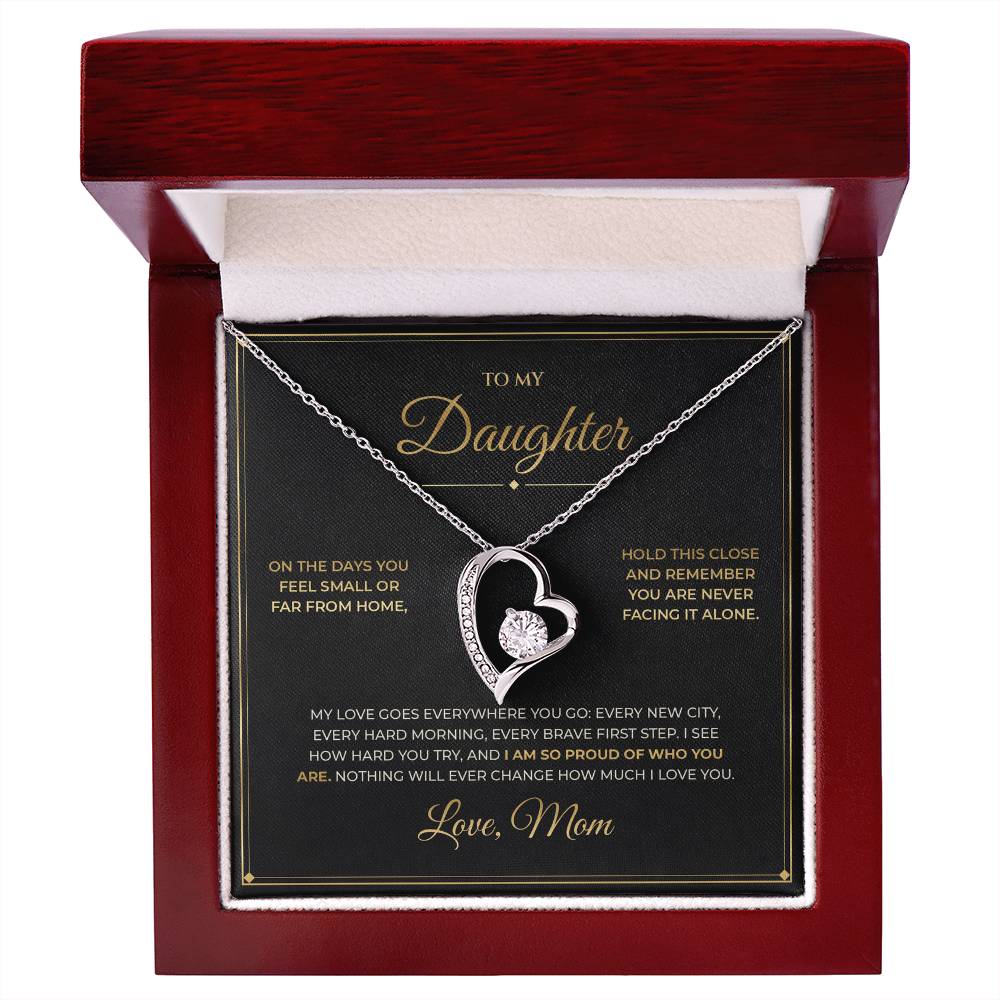 To My Daughter – From Mom – Forever Love Necklace