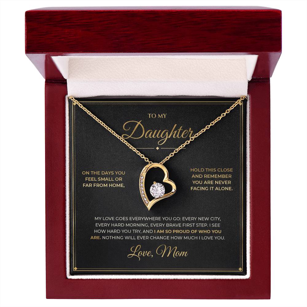 To My Daughter – From Mom – Forever Love Necklace