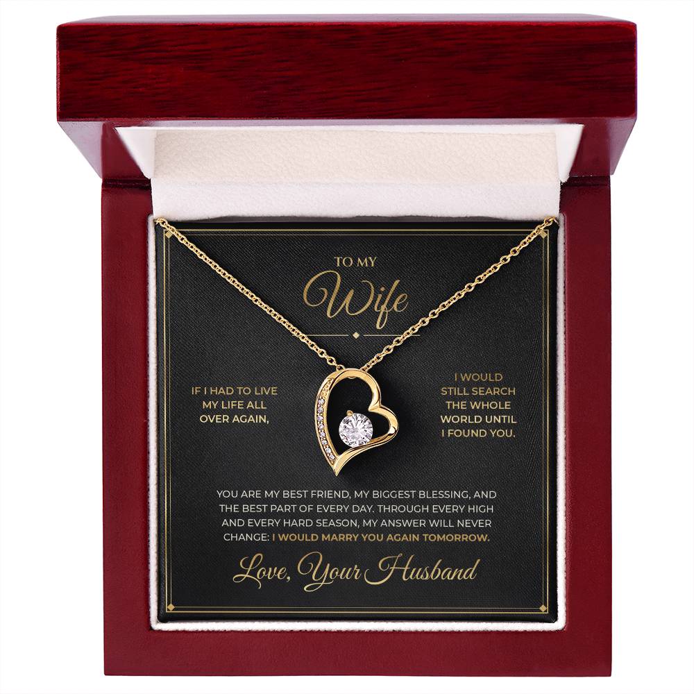 To My Wife – From Husband – Forever Love Necklace