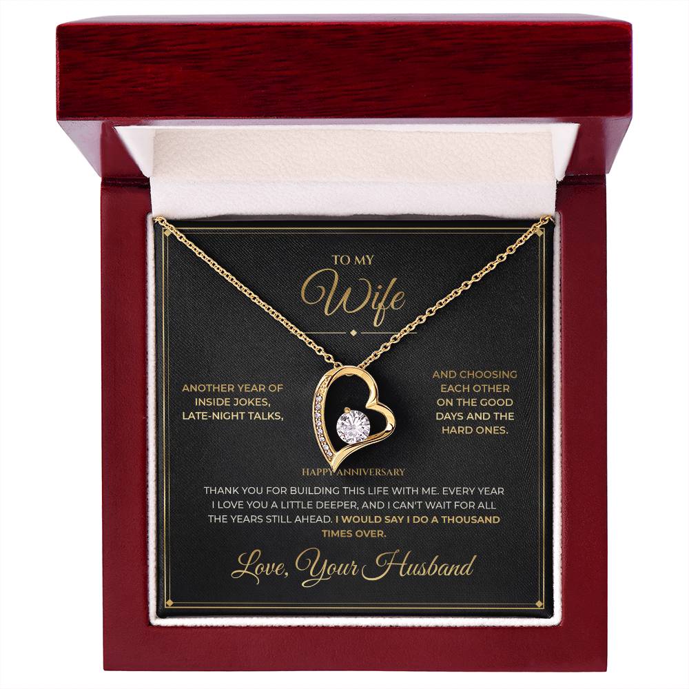 To My Wife – Anniversary Gift From Husband – Forever Love Necklace