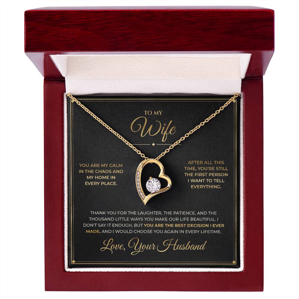 To My Wife – From Husband – Forever Love Necklace
