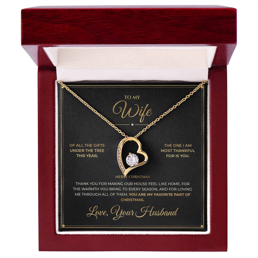 To My Wife – Christmas Gift From Husband – Forever Love Necklace