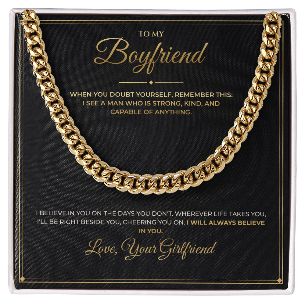 To My Boyfriend – From Girlfriend – Cuban Link Chain