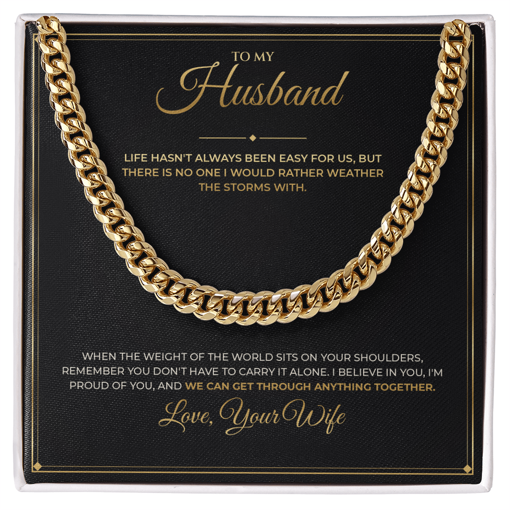 To My Husband – From Wife – Cuban Link Chain