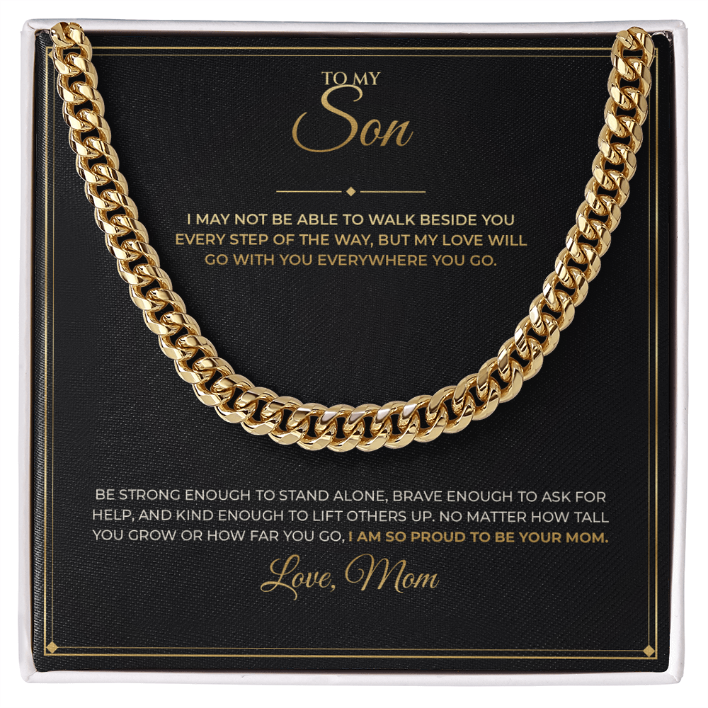 To My Son – From Mom – Cuban Link Chain
