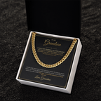To My Grandson – From Grandma – Cuban Link Chain