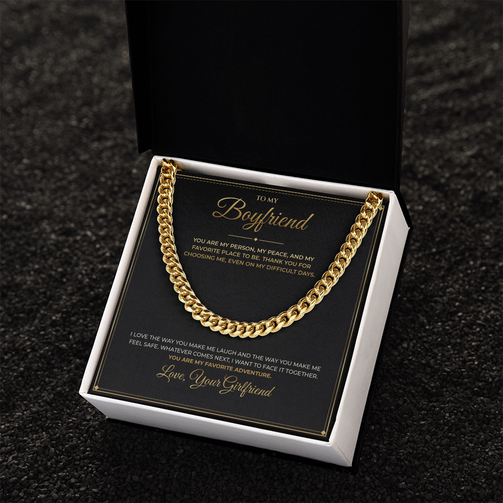 To My Boyfriend – From Girlfriend – Cuban Link Chain