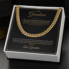 To My Grandson – From Grandma – Cuban Link Chain