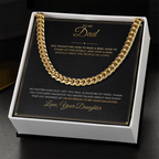 To My Dad – From Daughter – Cuban Link Chain