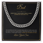 To My Dad message card with Cuban Link Chain — Thank you for being my dad