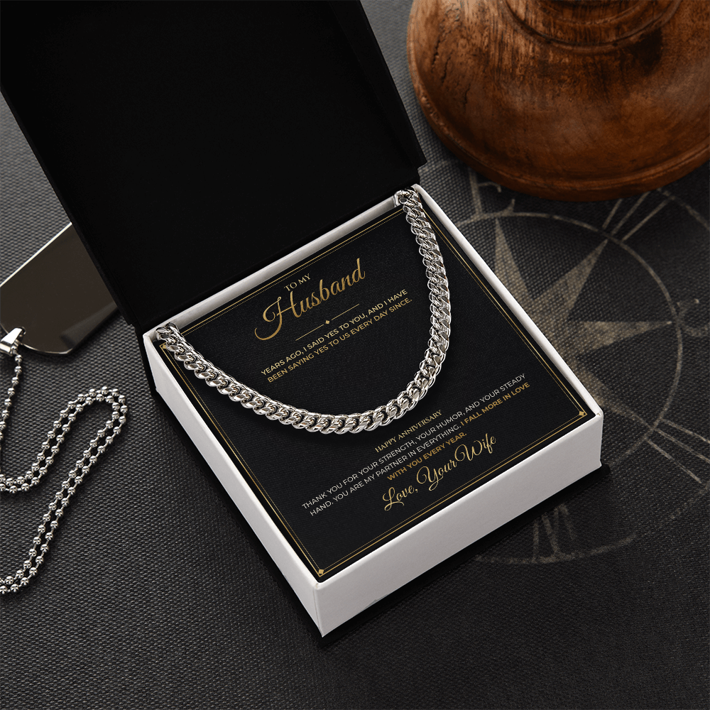 To My Husband – Anniversary Gift From Wife – Cuban Link Chain