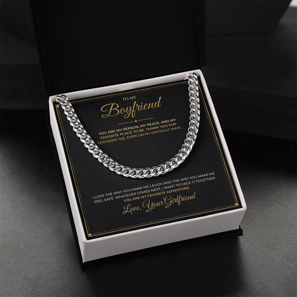To My Boyfriend – From Girlfriend – Cuban Link Chain