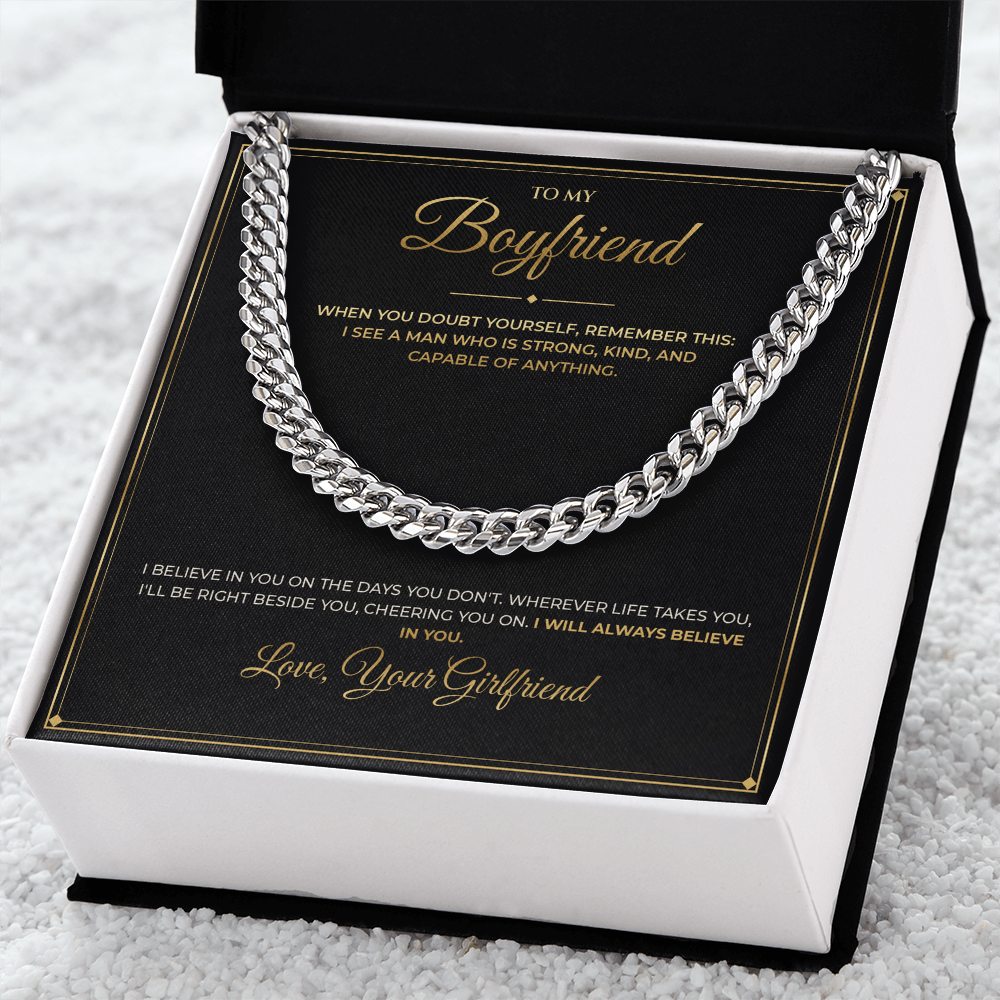 To My Boyfriend – From Girlfriend – Cuban Link Chain