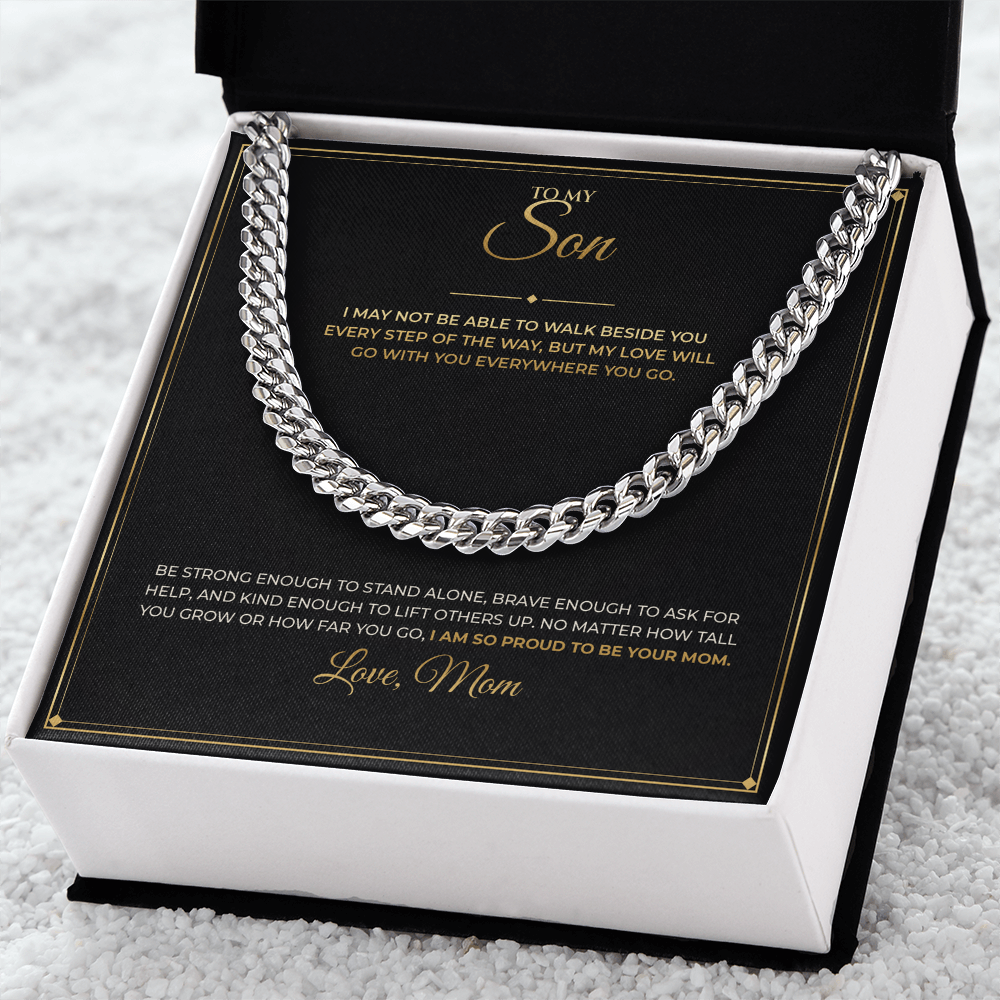 To My Son – From Mom – Cuban Link Chain