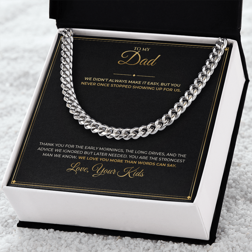 To My Dad – From Kids – Cuban Link Chain