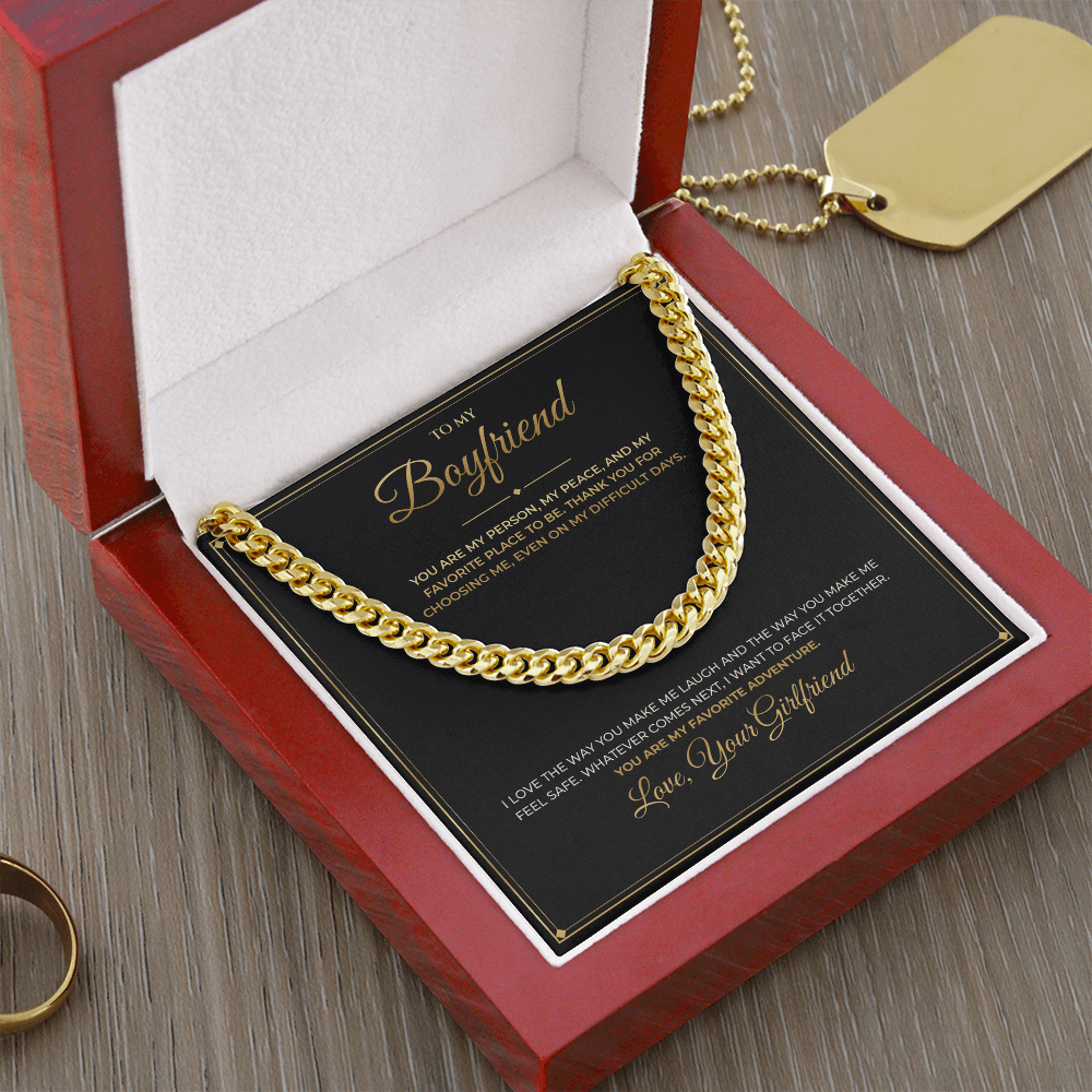To My Boyfriend – From Girlfriend – Cuban Link Chain