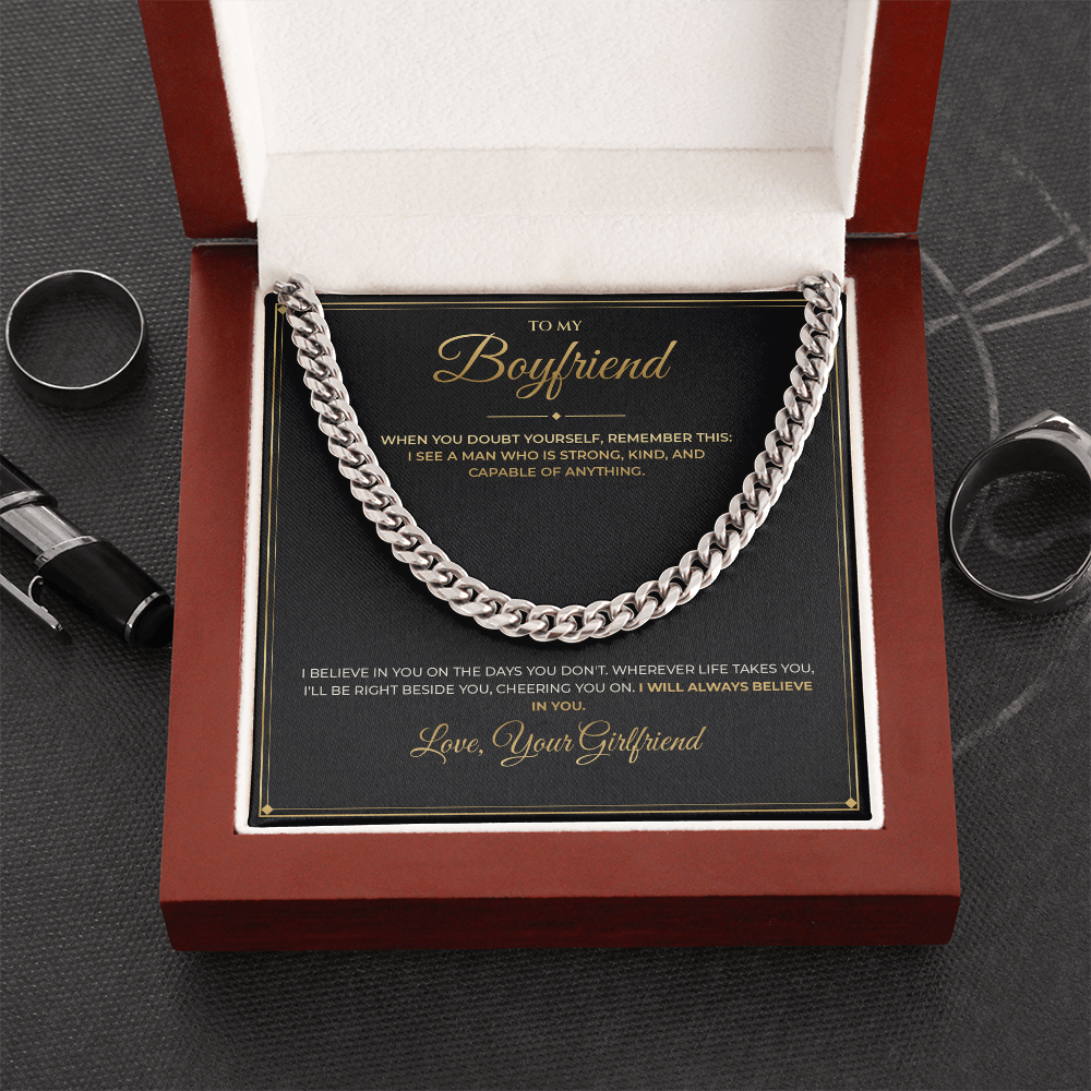 To My Boyfriend – From Girlfriend – Cuban Link Chain