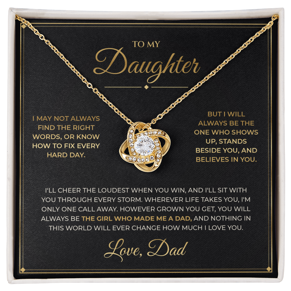 To My Daughter, Love Dad — Love Knot Necklace