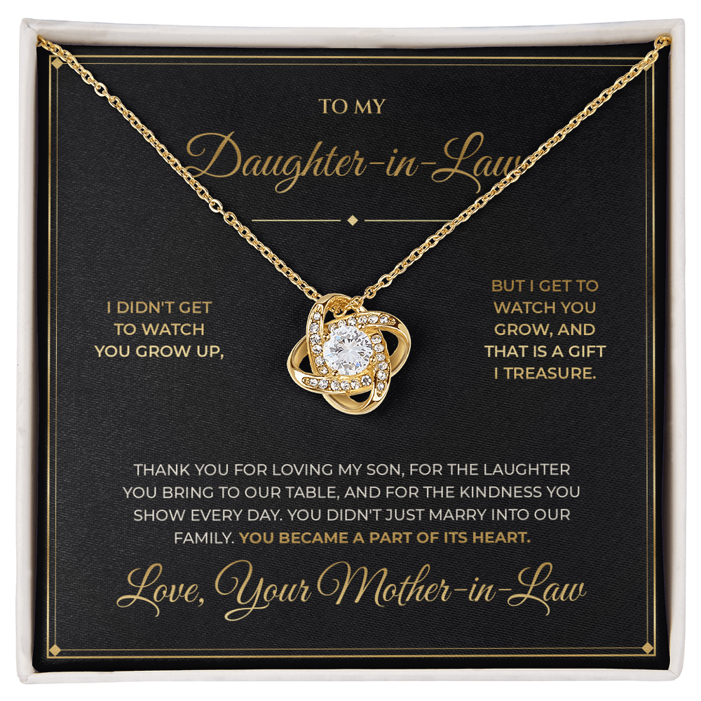 To My Daughter-in-Law – From Mother-in-Law – Love Knot Necklace