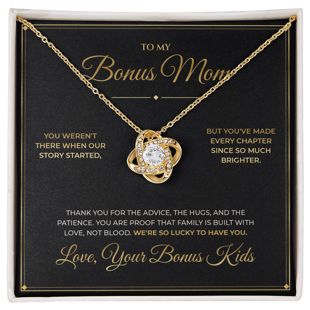 To My Bonus Mom – From Bonus Kids – Love Knot Necklace
