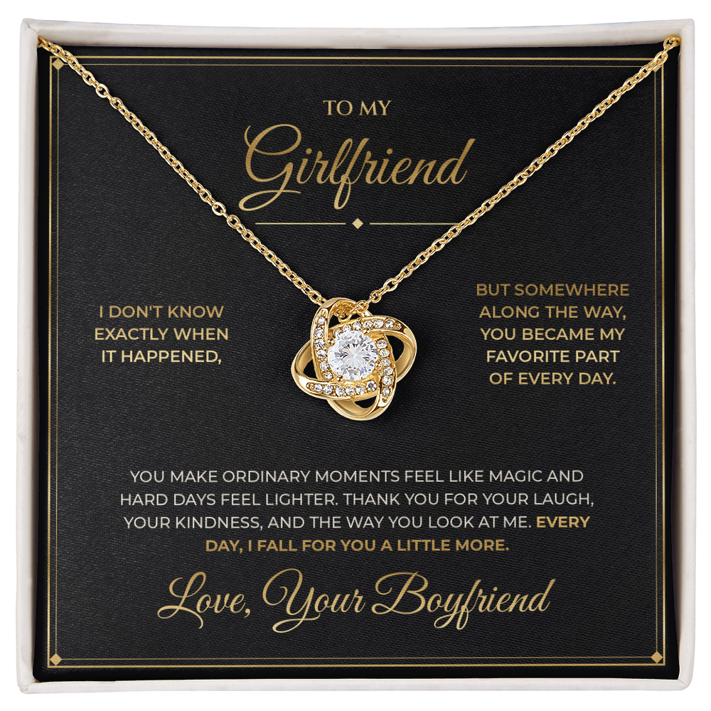 To My Girlfriend – From Boyfriend – Love Knot Necklace