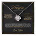 To My Daughter, Love Dad — Love Knot Necklace