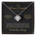 To My Bonus Daughter – Love Knot Necklace