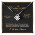 To My Bonus Daughter – Love Knot Necklace
