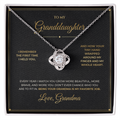 To My Granddaughter message card with Love Knot — Being your grandma is my favorite job