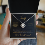 To My Wife – From Husband – Love Knot Necklace