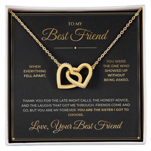 To My Best Friend – Interlocking Hearts Necklace
