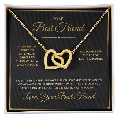 To My Best Friend – Interlocking Hearts Necklace