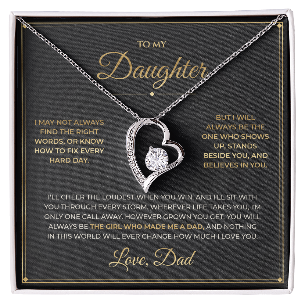 To My Daughter – From Dad – Forever Love Necklace
