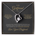 To My Girlfriend message card with Forever Love — I'm so lucky you're mine