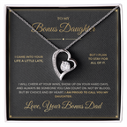 To My Bonus Daughter message card with Forever Love — I am proud to call you my daughter