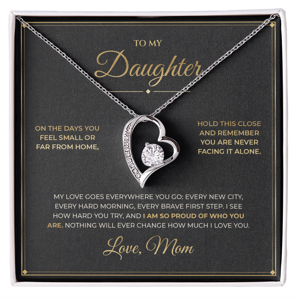 To My Daughter – From Mom – Forever Love Necklace