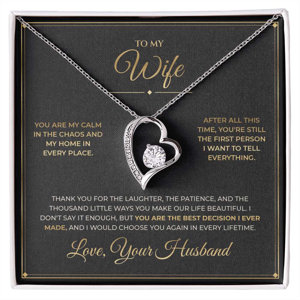 To My Wife – From Husband – Forever Love Necklace