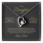 To My Daughter – From Dad – Christmas Forever Love Necklace