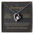 To My Granddaughter message card with Forever Love — We are so proud of you, sweetheart