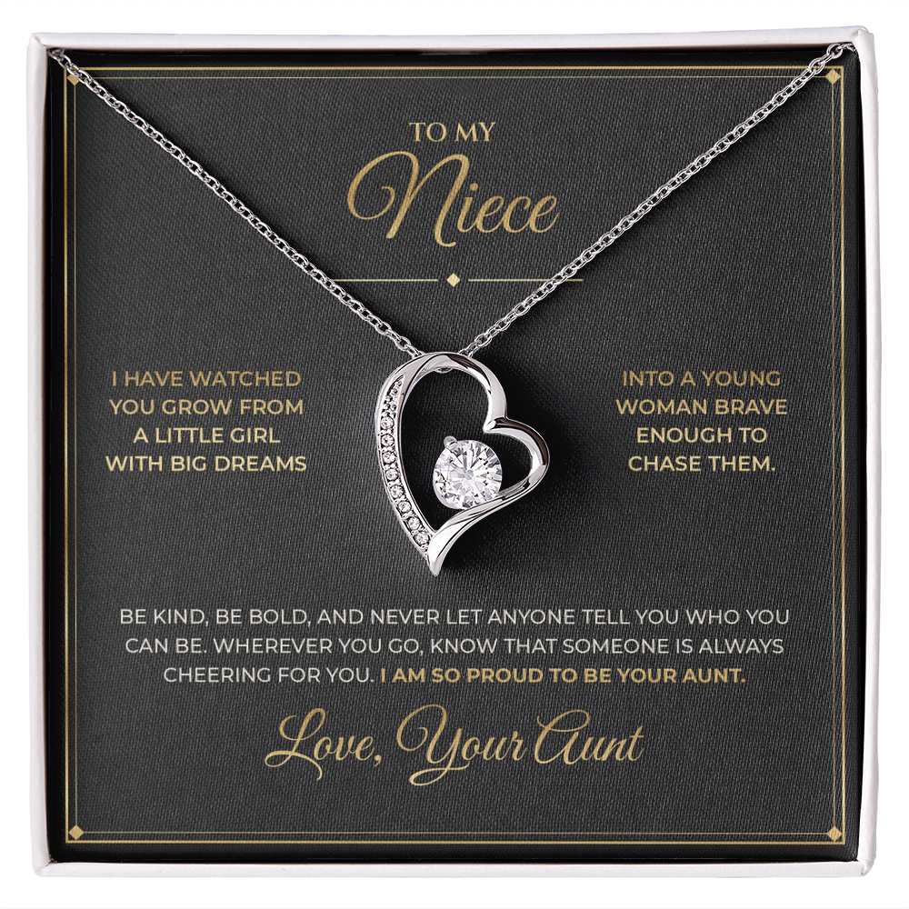 To My Niece message card with Forever Love — I am so proud to be your aunt