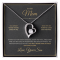 To My Mom message card with Forever Love — You will never have to face anything alone