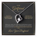 To My Girlfriend message card with Forever Love — No distance could ever change how I feel