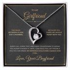 To My Girlfriend message card with Forever Love — No distance could ever change how I feel