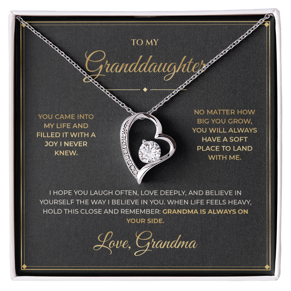 To My Granddaughter – From Grandma – Forever Love Necklace