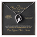 To My Best Friend message card with Forever Love — No distance can shrink a friendship like ours