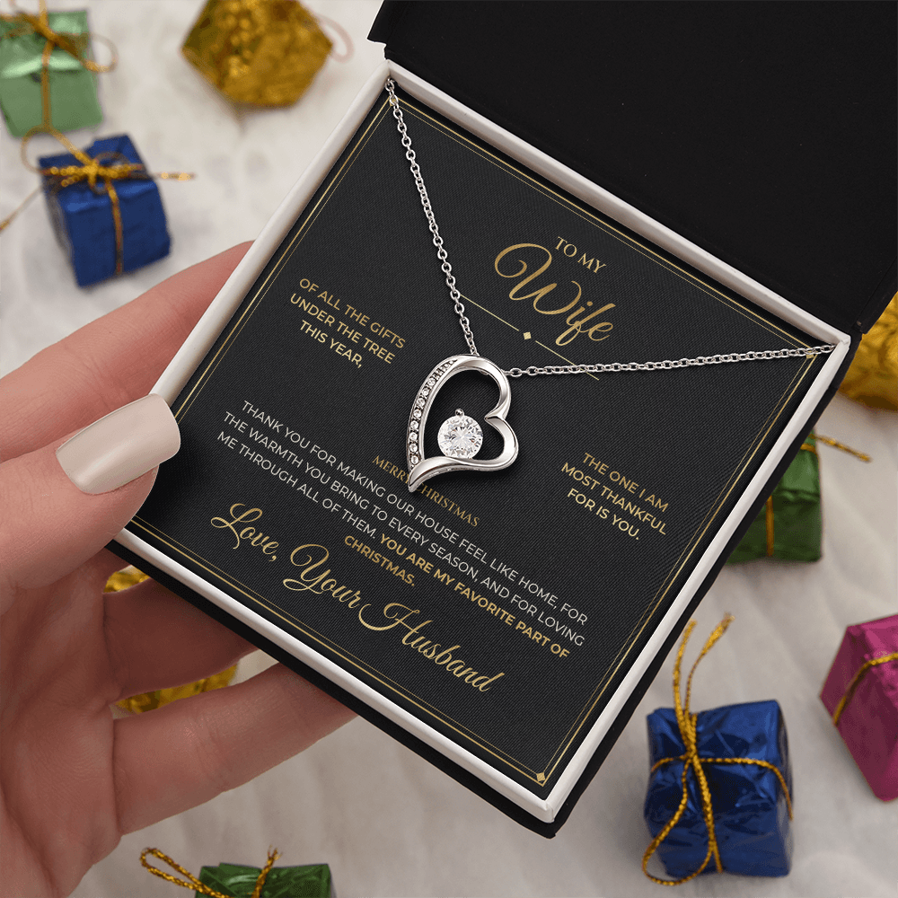 To My Wife – Christmas Gift From Husband – Forever Love Necklace
