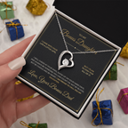 To My Bonus Daughter – From Bonus Dad – Forever Love Necklace